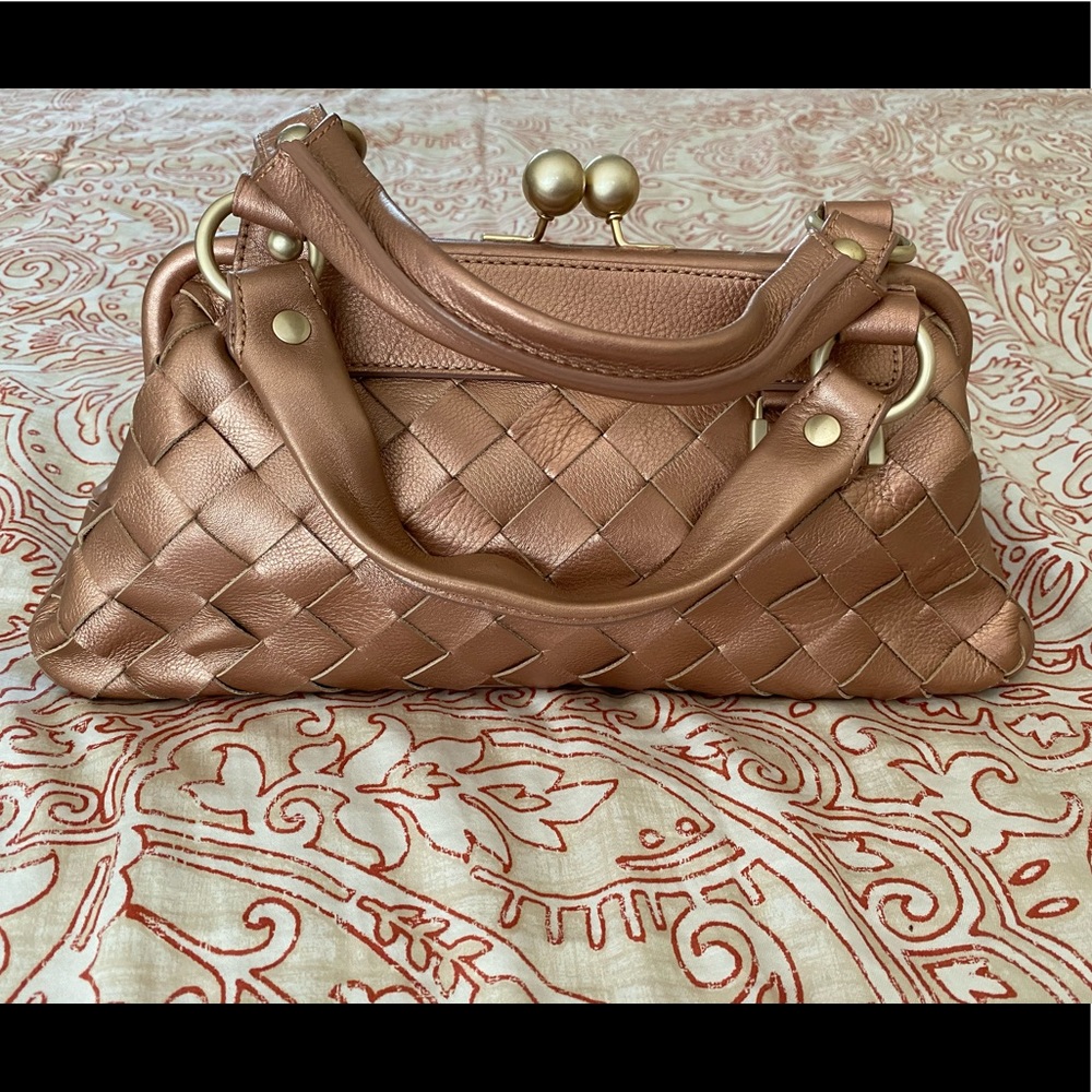 Charles David rose gold satchel